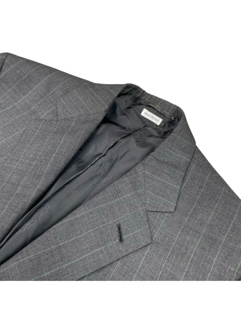 Brioni Men's Nomentano 100% Wool 2-Button Blazer Gray Stripe • Italy • 44R US
